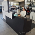 72" Black & White Straight Reception Desk